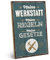 ARTFAVES® Wandbild Holzschild mit Spruch - Meine Werkstatt Meine Regeln - Türschild Retro Vintage Deko Bild Geschenk - Papa, witzige Sprüche, Vatertag