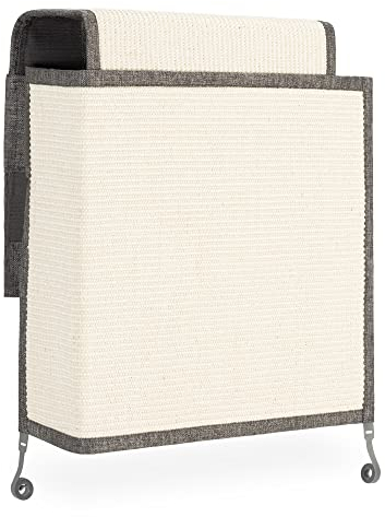Navaris Rascador de sofá para Gatos - Protector de Esquina Izquierda de sillón butaca sofás Muebles - Afilador de uñas de sisal y Lino para Gato
