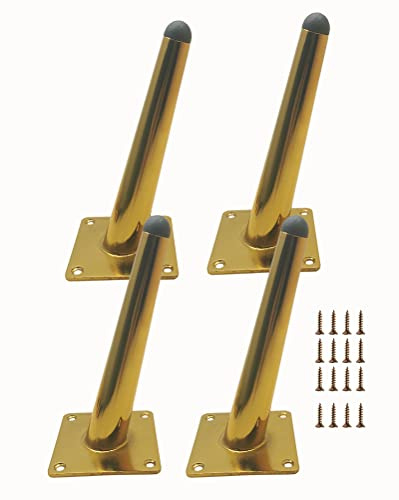 Mimhooy 20cm Gold Tapered Furniture Legs Angled Set of 4 for Sofa Cabinet Dresser