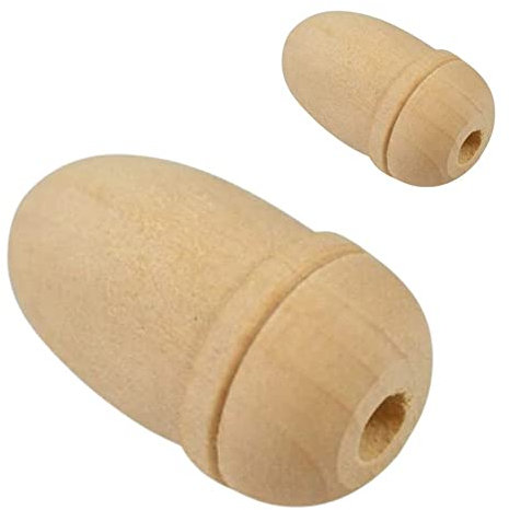 Small Wooden Curtain Pull Blind Cord Acorn Solid Wood Acorn Cord Tassel Window Blind Cord Knobs Cord Drape Curtain Blind Cord Pulls for Light Switch Natural Wood Cord Blind Pull Pack of 4.