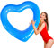 Flotteur de piscine gonflable en forme de cœur pour adultes, 120 cm, bleu.