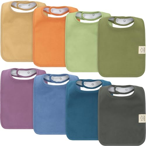 Lot De 8 Bavoirs Bio Pour Bébé Garçon, Fille – Bavoirs Pour Bébé Garçon, Fille, Bavoirs Bébé Pour Filles, Garçons, Bavoirs Bébé Garçon, Fille, Tout-petits, Nourrissons, Bavoirs En Coton (Cruise)