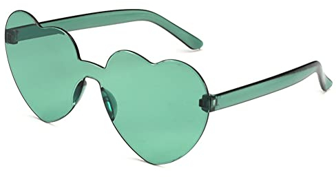 TTSAM Heart Glasses,GläSer HerzföRmige Sonnenbrille Vintage Cat Eye Stil Party Sonnenbrille Retro Transparent Randlose Brille FüR Frauen Und MäDchen