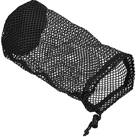 PATIKIL 11x5.5 Golfballtasche Bälle Collector Netztasche 48-56 Ball Mesh Tasche Netzbeutel Kordelzug Nylonsack mit Schnurverschluss für Golf Tennis Ball Schwarz