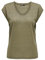 ONLY Damen Einfarbige Kurzarm Bluse Basic Rundhals Ausschnitt Blusen T-Shirt Blouse Oberteil ONLVIC, 15136069,Falcon/Detail:Tone in Tone Lurex,L