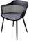 riess-ambiente.de Design Stuhl AIRE schwarz Kunststoff Stahlgestell Indoor Outdoor inkl. Kissen