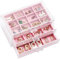 ProCase Acryl Schmuck Organizer Schmuckschatulle für Damen Durchsichtige Schmuckaufbewahrung Schmuckkästchen Schmuckbox mit 3 Schubladen für Ohrringe, Ringe, Armbänder -Rosa