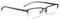 Read Optics Herren-Lesebrille 2.5, rechteckige Halbrahmenbrille, Blaulichtfilter mit Federscharnieren für Komfort und Passform