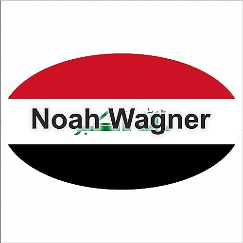 Kiwistar Klebeetiketten - Aufkleber - Fahne - Flagge - Irak - 10x6,6 cm - mit Wunschtext - Name - personalisiert - Namensaufkleber - Autoaufkleber - Racing