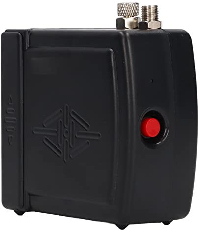Mini Compressore D'Aria Portatile, Kit di Aerografia Professionale, Compressore Aerografo G18in Alloggiamento in ABS Spazzola Ad Aria Portatile (Nero)