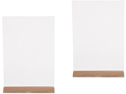 Cabilock Bilderrahmen 2 Stück Postkarten-Display Holz-Etikettenhalter Desktop-Display Stand-Up-Schilderhalter Tischnummer Lagerregal Anzeigetafel Tischplatte Display-Ständer Tischständer