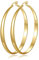 NEVEGE Goldene Creolen Groß - Hypoallergen, Leichte Ohrringe für Damen, 30/40/50/60/65/70MM