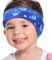 MoKo Schwimmen Stirnband, Neopren Schwimmband Ohrenband Wasserdichtes Kopfband Haarband mit Hohe Elastizität und Klettverschluss Ohrenschutz Band für Kinder Alter 3-9, M Größe - Dunkelblauer Hai