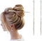 2PCS Alloy Hair Bun Chopsticks - Minimalist Hair Jewelry for Long Thick Hair