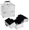 Makeup Case Vanity Box 4 Trays Beauty Organiser Case Cosmetic Storage Box with Locks, Silver Rose
