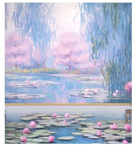 Wasserlilie Teich von Claude Monet Geschirrspüler Tür Magnet Abdeckung Große Kühlschranktür Magnet Abdeckung Dekorative Geschirrspülerabdeckung