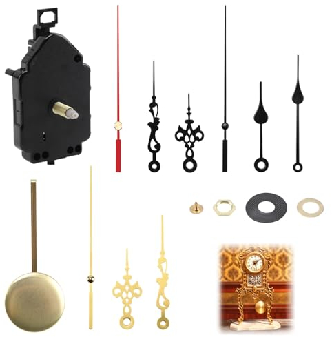 15 Stück Wanduhr Mechanismus, JINSIHU Pendeluhrwerk, Uhrwerk Set, Quarz Uhrwerk Ersatz Quarz Pendel Trigger Clock Uhrwerk Wanduhr Mechanismus Teile Motor Ersatz DIY Reparatur Teile (Wellenlänge 22 mm)