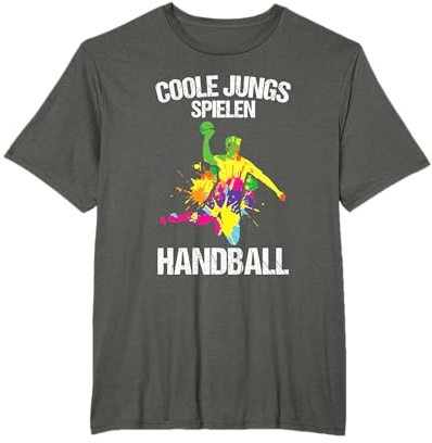 Männer Coole Jungs Spielen Handball Sport Handballer T-Shirt