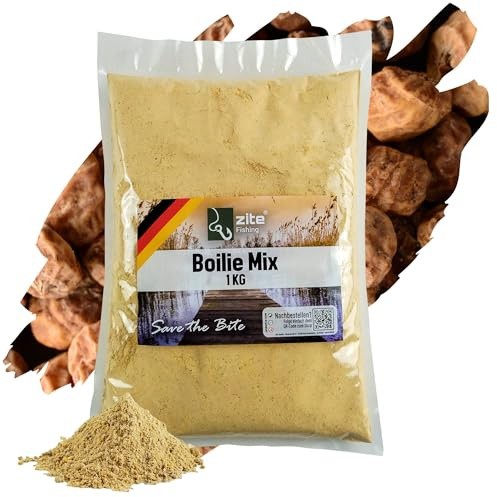 Zite Fishing 1 kg Boilie Fertigmixe - 4 Aromen - DIY Boilies herstellen | Herstellung von Futterboilies, Angelfutter, Karpfen-Ködern - Hohe Lockwirkung & Super Konsistenz