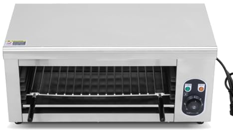 Forno elettrico for formaggio, salamandra da banco, grill, temperatura regolabile, grill for bistecche commerciale, sciogliformaggio in acciaio inox, tostapane for sciogliere formaggio, panini, bistec