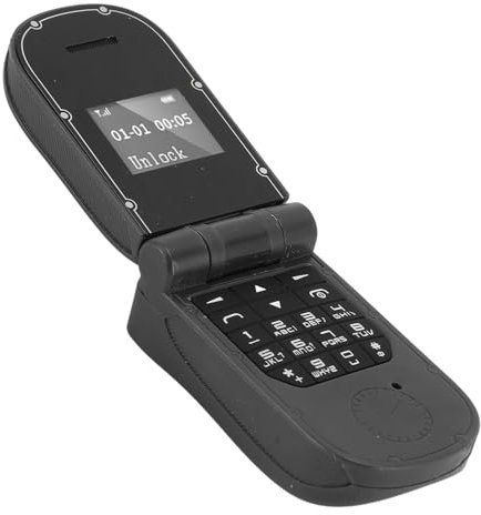 VBESTLIFE Kleinstes Flip-Handy, J30 Tiny Flip Phone GSM 2G 3G 4G SIM-Karte Nachrichten Blacklist Entsperrt BT für für mit Klarem Sound (Black)