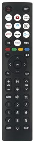 VINABTY Nuevo ERF2AE36 ERF2AE36H Mando a Distancia de Repuesto para Hisense TV 65E63NT 75E63NT 85E63NT 43E63NT 50E63NT 55E63NT 43A6N 50A6N 55A6N 65A6N 75A6N Remote Controller