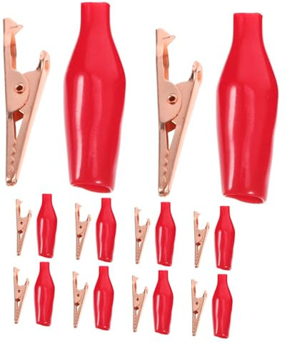 BUGUUYO 10stücke Krokodilklemmen Mit Hülse Drahtprüfklemmen Elektrische Prüfleitungen Für Elektroarbeiten