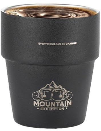 Sleek Design Insulated Tumbler, Stainless Steel Travel Coffee Mug, Vacuum Insulated Beer Mug, 300ml Travel Coffee Mug 9.5cm for Cold and Hot Drinks, Indoor, Outdoor, White, Black Green, Khaki Color