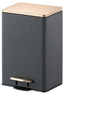 FDHESAR Poubelle, Poubelle 12L / 15L / 21L Capacité En Acier Inoxydable Pédale Poubelle Poubelle Avec Couvercle Convient Pour Cuisine Salon Cuisine Salle Den Poubelle/Noir/12 Litres