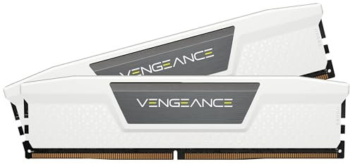 CORSAIR VENGEANCE DDR5 RAM 32GB (2x16GB) 6000MHz CL30-36-36-76 1.4V AMD EXPO & Intel XMP Memoria per Computer Desktop - Bianco (CMK32GX5M2B6000Z30W)