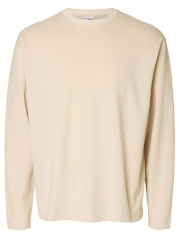 SELECTED HOMME Male Longsleeve Loose Fit | Long-Sleeved T-shirt
