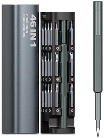 ORIA Präzisions Schraubendreher Set, 46 in 1 Magnetisches Screwdriver Set mit 42 S2 Bits, Magnetische Aufbewahrungsbox, Rutschfester Griff, für Computer, Telefon, DIY