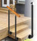 Garden Hand Rail Adjustable Black Metal Handrails Pickets for Indoor Outdoor Steps，Safety Porch Deck Railing Posts Banister Rail Kit，Renmlion Balusters Columns for Garden Deck(70cm(27.5in))