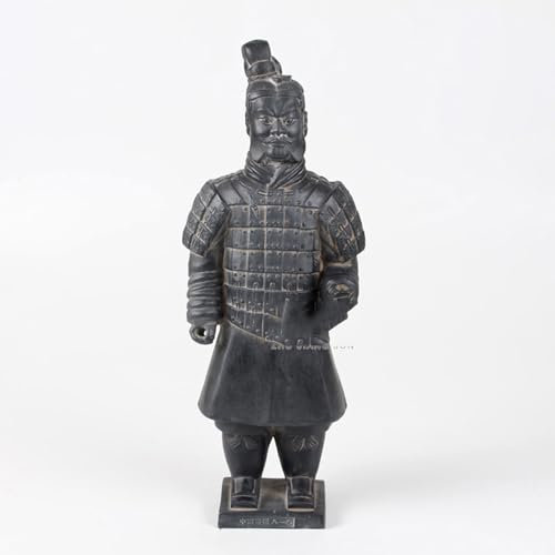 YUZDNM Skulptur Deko - Desktop Kunststatue - Qin Terrakotta Krieger Und Pferde Statue Skulpturen, Ton Chinesische Soldaten Und Krieger Kunst Statue Modelle Home Decoration Ornaments(D,H60CM)