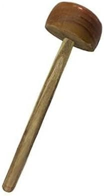 Traditional Wooden Ghotna Manual Hand Blender, 12 inch, Brown