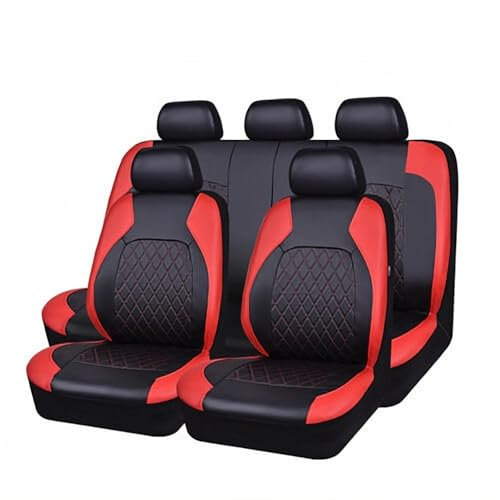 Auto Sitzbezügesets für Opel Insignia 2.0 CDTI, Leder AutositzbezüGe 5 Sitzer Schonbezug Autositz Vorder Hinten, Auto Zubehör,B Red