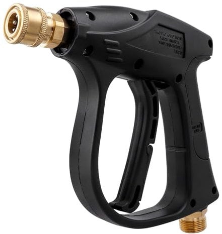 Yakamoz Short Pressure Washer Gun - 4350PSI High Power Spray Gun with M22-14mm Connector & 1/4’’ Quick Connect for Foam Cannon Car Wash