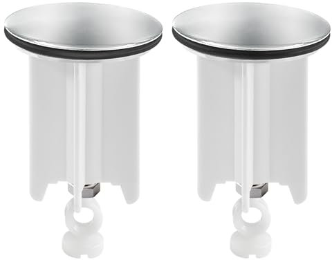 Waschbeckenstöpsel Stöpsel Waschbecken Badewannenstöpsel – Universal Waschbecken Stöpsel, 40mm Messing-Abflussstopfen, kompatibel mit Deutschen Standard-Abflussöffnungen, höhenverstellbar (2 Stück)