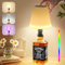 Lampada Bottiglia LED da Tavolo Senza Fili, Tappo Lampada per Bottiglia Ricaricabile USB-C, Touch Dimmerabile a 3 Colori e 9 RGB, Abat Jour da Comodino, IP54, per Ristorante, Terrazza,Salotti