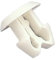 Rivetti Porta Targa in Nylon (Plastica), Facili da Montare, per Fissaggi Targhe, Dimensione Standard, Adatto per Auto, Moto, Furgone - Bianco - 50 pezzi - Plastic Hardware Store