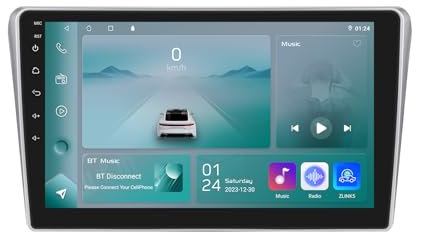 KooDux 9 Zoll Android 13 Autoradio für Toyota Avensis T25 2002-2008, 4 Core 2+64 GB Touchscreen Autoradio, Car Radio Stereo mit Carplay Android Auto, DSP, Bluetooth, WiFi, GPS Navigation, FM/RDS, SWC