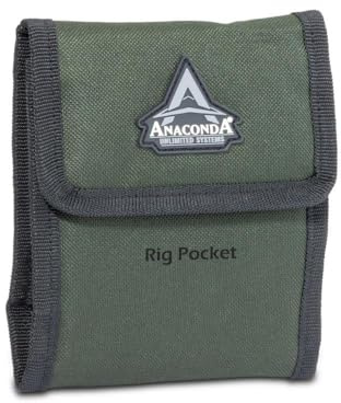 Sänger Top Tackle Systems Anaconda Rig Pocket mit 10 Klarsichttaschen mit Zipperverschluss, Vorfachtasche für das Karpfenangeln, Rig-Wallet