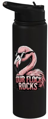 Flamingo Our Flock Rocks Stainless Steel Insulated Water Bottle