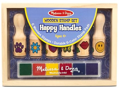 Sablon Melissa and Doug 2407 - Fröhliches Stempelset mit 6 verschiedenen Stempeln und Farben