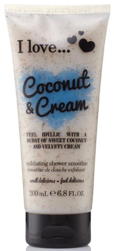 I Love Originals Coconut & Cream Shower Smoothie, Enriched With Natural Almond Shell to Remove Impurities & Dead Cells, Leaves Skin Feeling Cleansed, Vegan-Friendly - 200ml