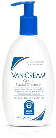Vanicream Gentle Facial Cleanser with Pump Dispenser - 8 fl oz - Formulated Without Common Irritants for Those with Sensitive Skin