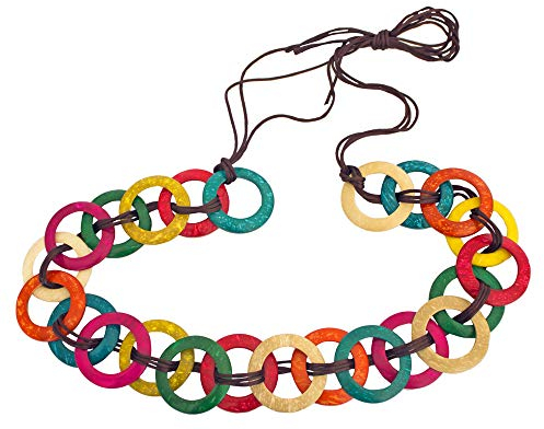 Retro Gürtel zum Hippie Kostüm - Bunt - Perfekt zu 70er Jahre Party Verkleidung