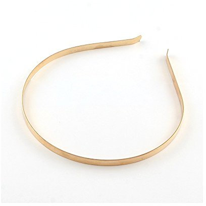 Présentoirs pour Bijoux Accessoires création Serre tête à décorer métal 4 mm (5 pièces) Doré