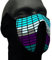 Ucult Equalizer LED-Maske Leuchtmaske Gesichtsmaske Mund-Nasenmaskee schwarz Face Shield Sturmmaske