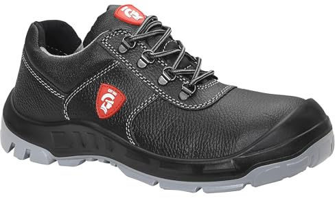 JORI Sicherheitsschuhe LENNY S2, Damen und Herren, Lederschuh, robust, Schwarz, Stahlkappe - Größe 47